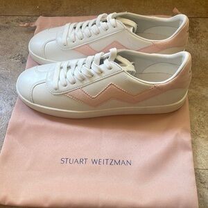 Stuart Weitzman Daryl Leather & Suede/White & Rosewater